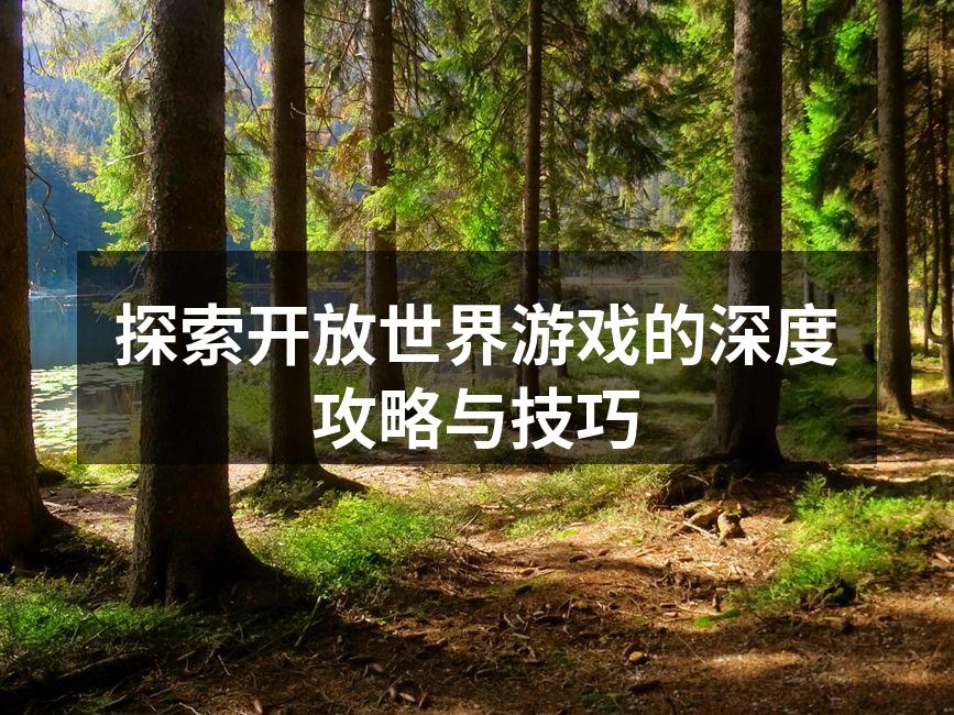 探索开放世界游戏的深度攻略与技巧